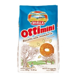 Kruche ciasteczka ottimini z migdałami Divella 350gr