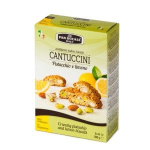 Ciasteczka cantuccini  z pistacjami i cytryną Pan Ducale 180gr 