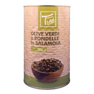 Zielone oliwki krojone w solance 4,35kg Mamma Tina